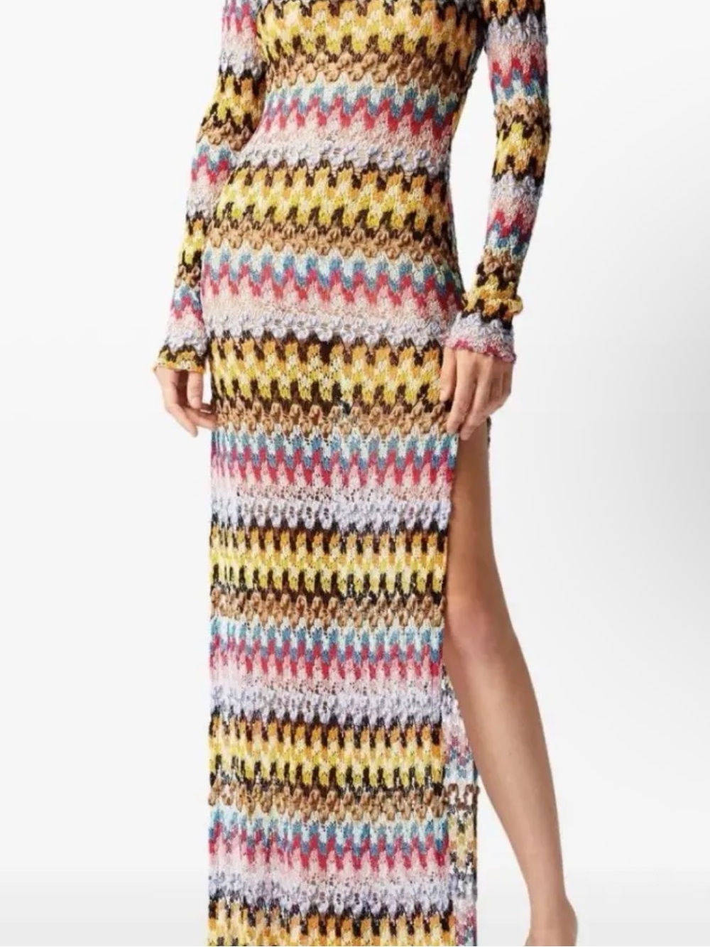 Missoni Multicolor Zigzag Knit Maxi Dress - Picture 3 of 8